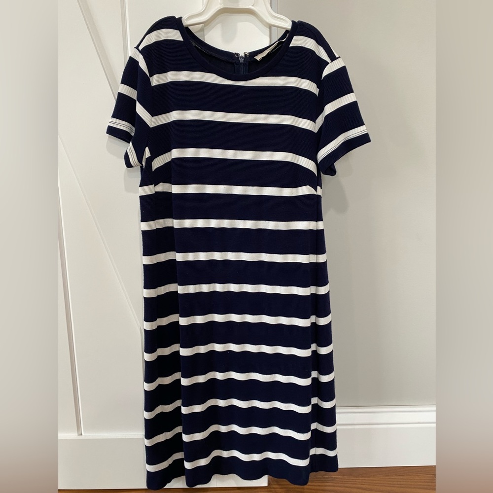 Loft navy strip T-shirt dress